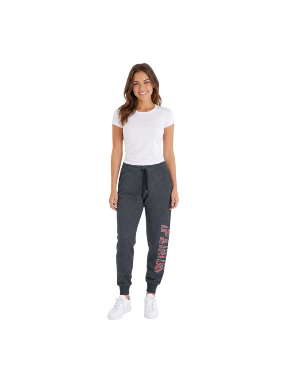 Victoria’s Secret PINK Charcoal Plaid Logo Jogger Sweatpants Small